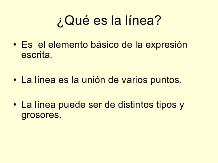La LíNea Y Sus Tipos.