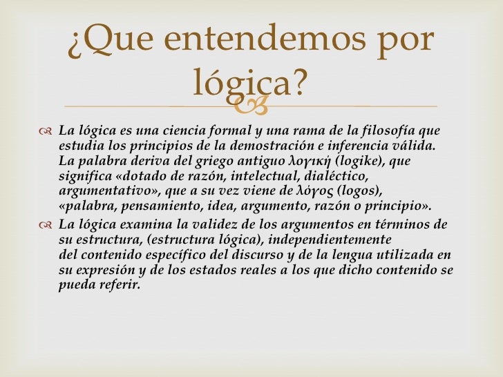 La logica y el pensamiento