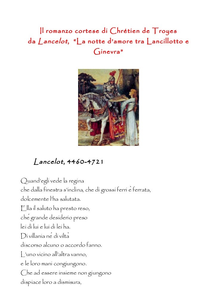 Il Romanzo Cortese Cavalleresco Riassunto