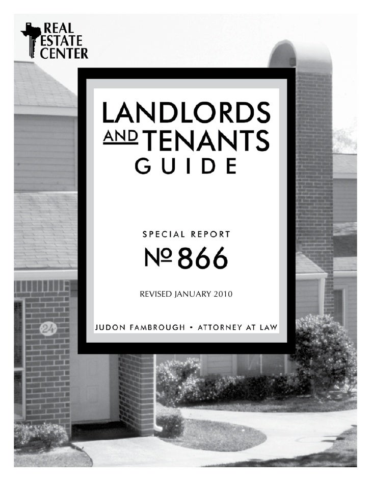 Texas Landlords and Tenants Guide 2010