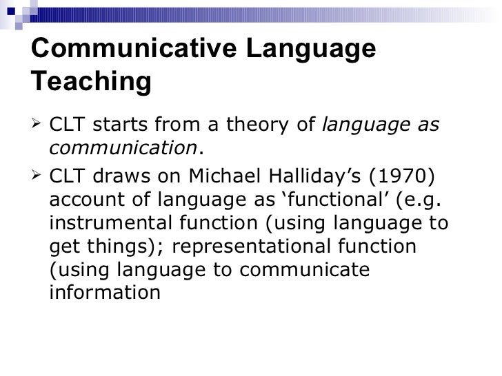 Communicative language teaching essay