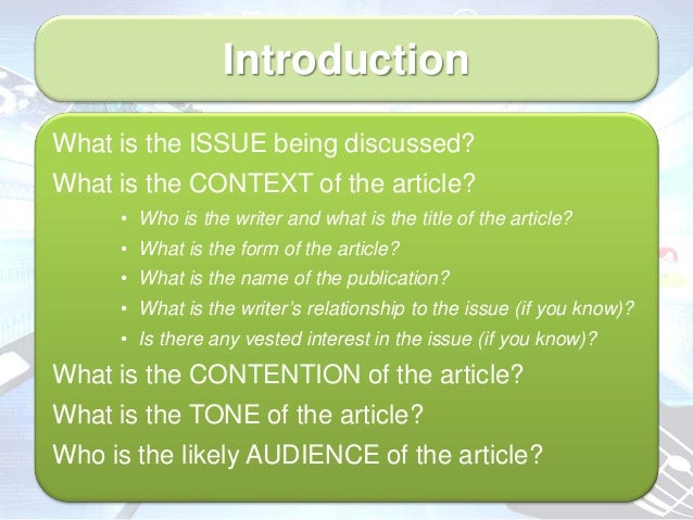 Structure of essay introduction