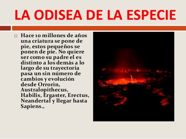 La odisea de la especie