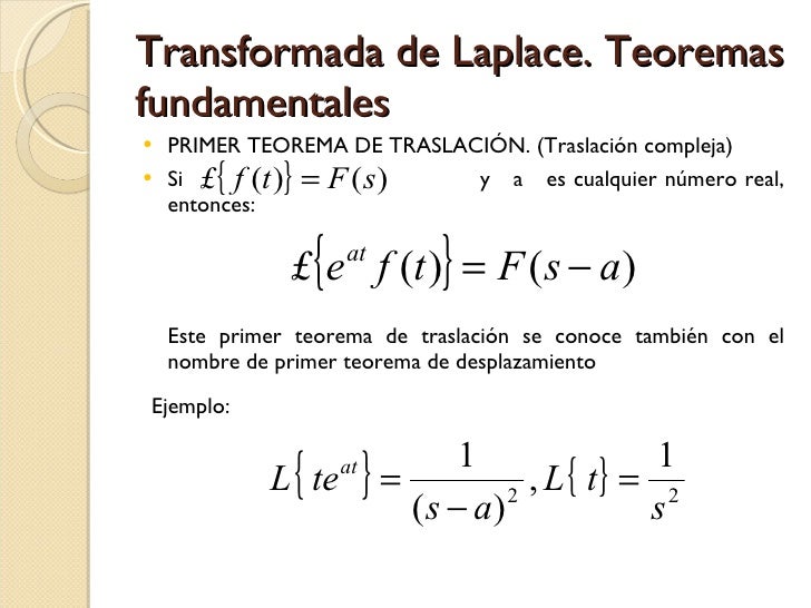 Transformada De Laplace Segundo Teorema De Traslacion