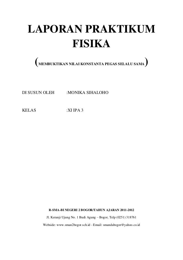 Laporan Fisika - Gaya Pegas