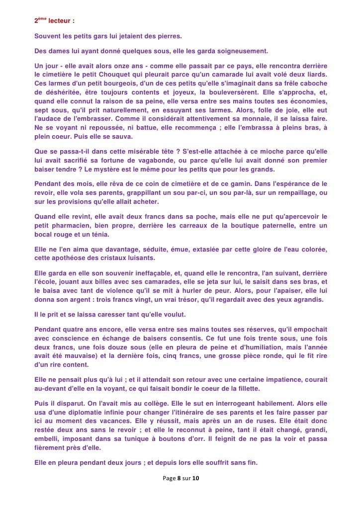 Fiche De Lecture Clochette De Maupassant