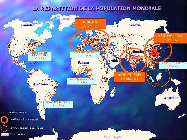 Les Héritiers De La Terre Distribution La Répartition De La Population Mondiale