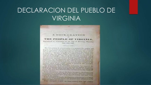 Declaración De Derechos Del Buen Pueblo De Virginia 1776 es.slideshare.net