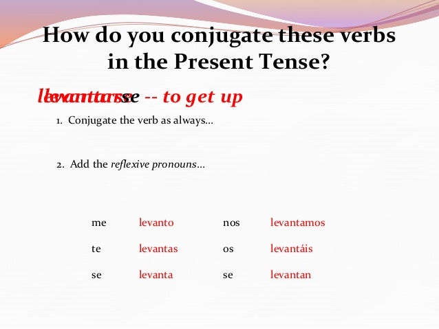 La rutina diaria verbos reflexivos