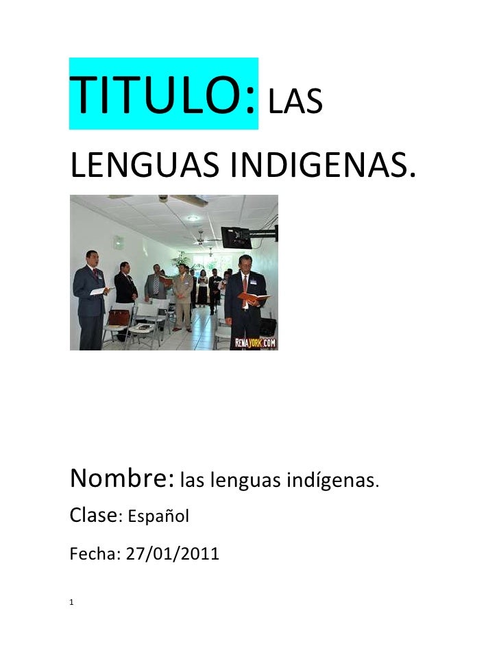 LA IMPORTANCIA DE LAS LENGUAS INDIGENAS la importancia de las lenguas indigenas: