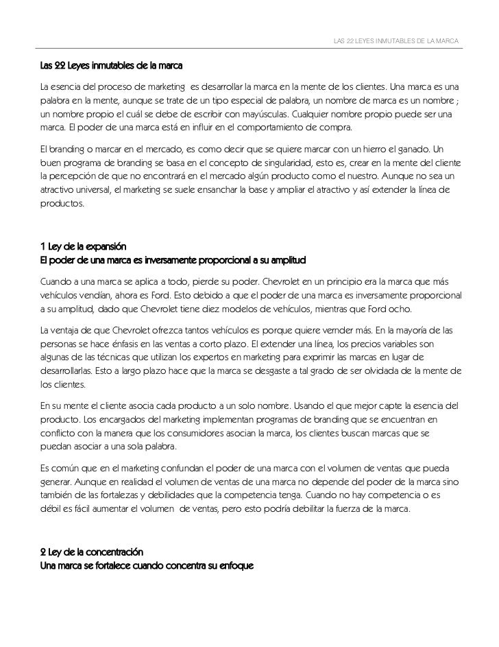 LEYES DE MARCA leyes de marca:
