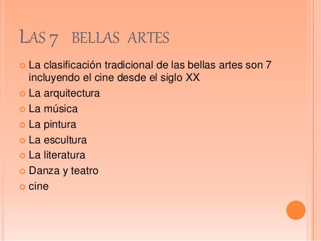 Las bellas artes