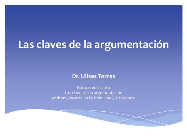 Las claves de la argumentación