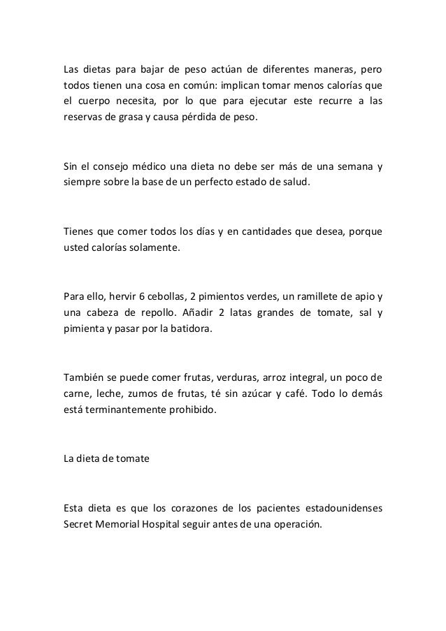 Las Mejores Dietas Economicas Para Bajar De Peso