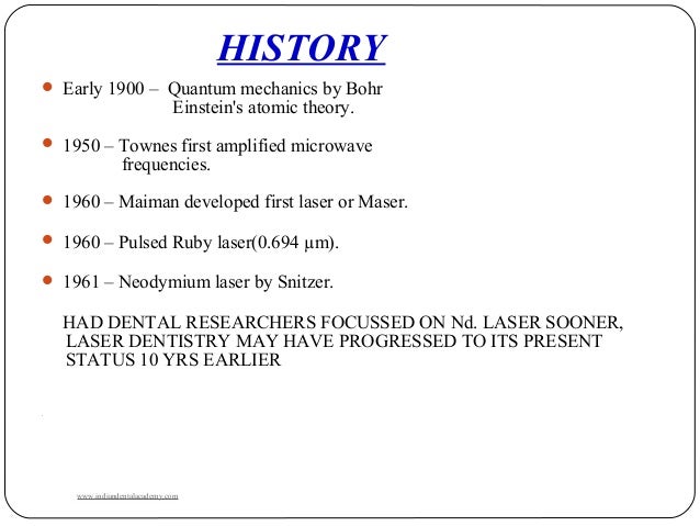 history of the laser or light amplification by stimulated emission of radiation Laser development history it is come from the first letter of “light amplification by stimulated emission of radiation” high directional light. history of the laser or light amplification by stimulated emission of radiation Laser development history it is come from the first letter of “light amplification by stimulated emission of radiation” high directional light.