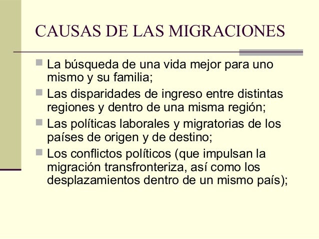Las migraciones