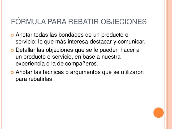Las objeciones