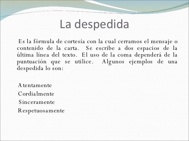 Una carta de despedida - Imagui Una carta de despedida - Imagui