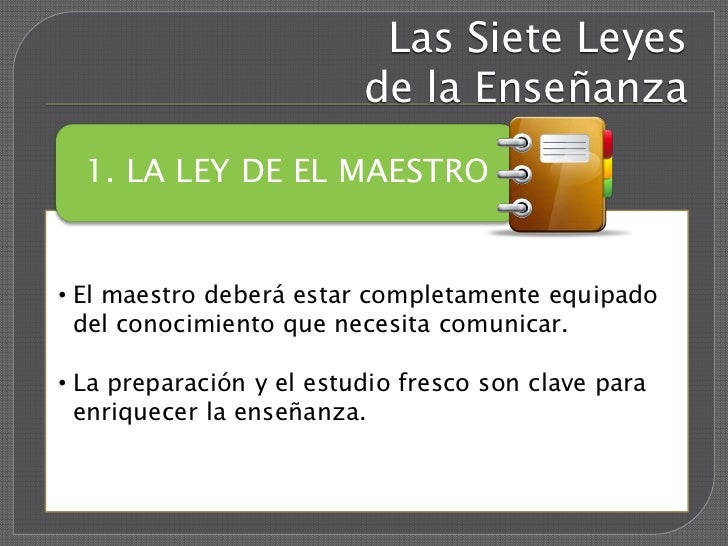 LEYES DE LA PEDAGOGIA leyes de la pedagogia: