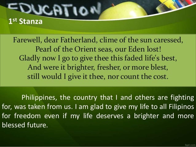 interpretation of my last farewell by rizal Jose rizal my last farewell meaning follow 4 answers 4 report abuse are you sure you want to delete this answer yes no. interpretation of my last farewell by rizal Jose rizal my last farewell meaning follow 4 answers 4 report abuse are you sure you want to delete this answer yes no.