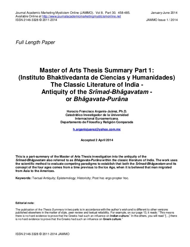 Masters dissertation services length