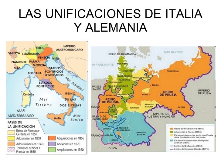 Resultado de imagen de unificacion italiana y alemana SLIdeshare