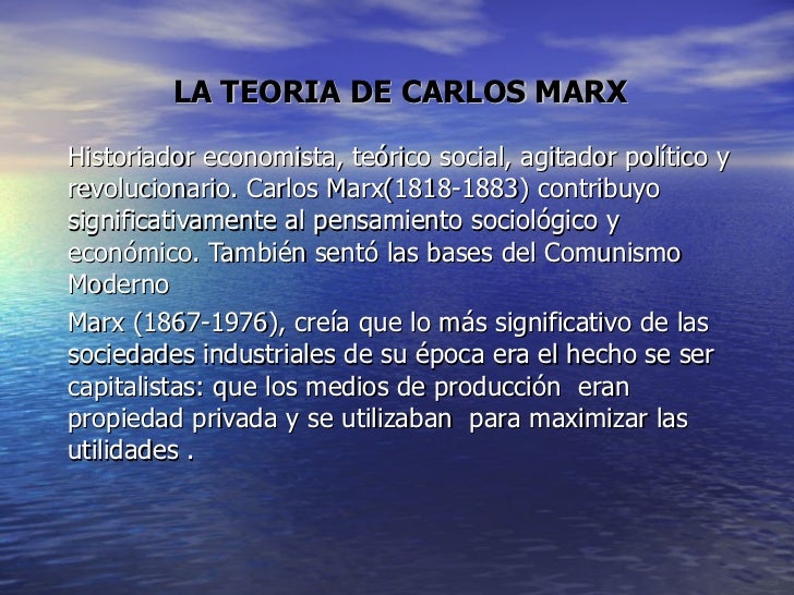 Teoria de carlos marx economia_teorias