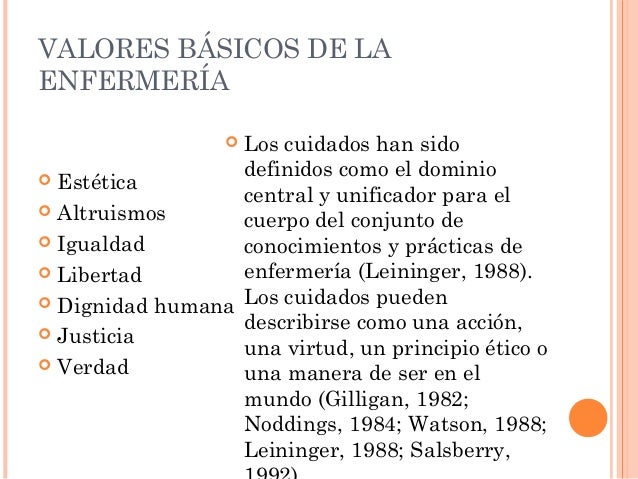 LA ETICA Y LOS VALORES (ENFERMERIA)