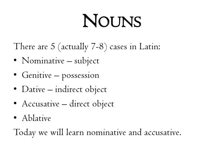 Latin I Lesson 01