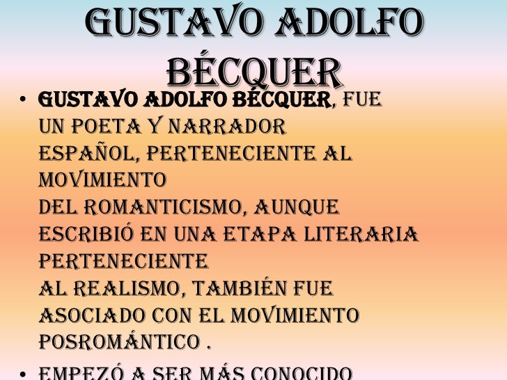 Gustavo Adolfo BecQuer tematica Gustavo Adolfo BecQuer tematica