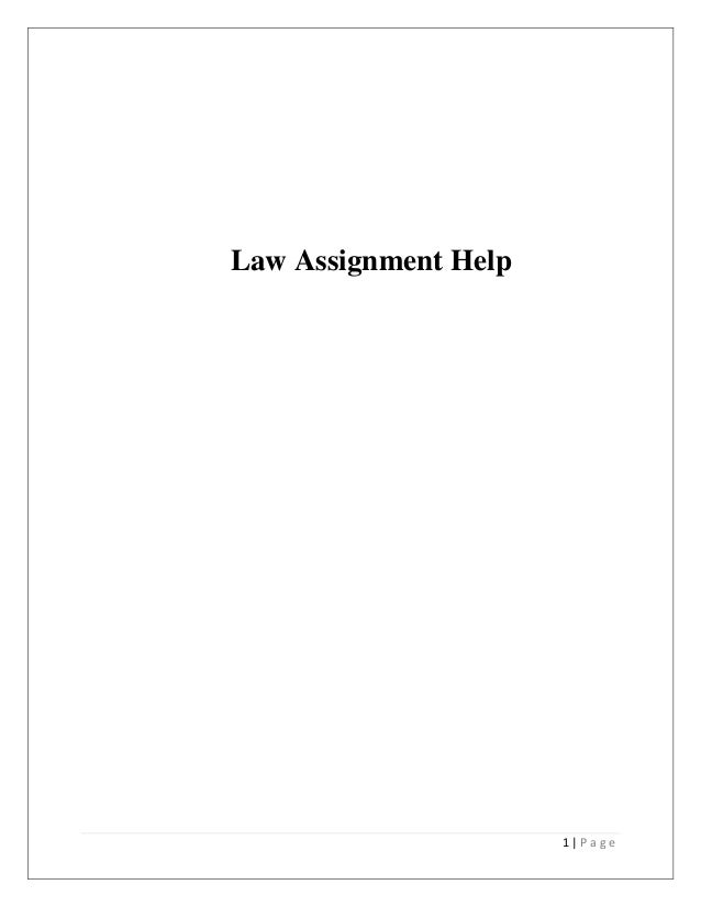 Law assignment help australia