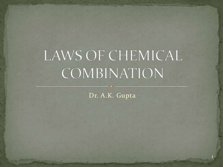 Laws of chemical combination