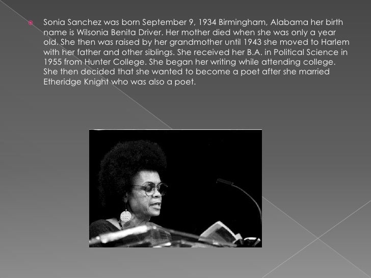 Sonia Sanchez blues Sonia Sanchez blues