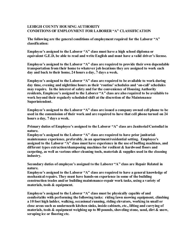 general laborer job description