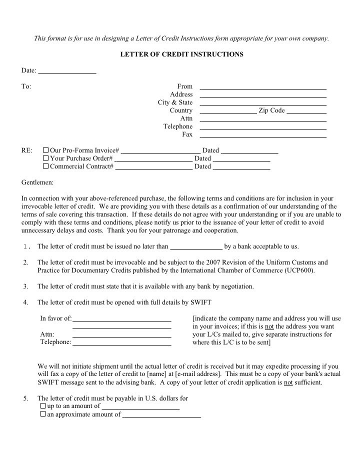 LC Instructions Template LC Instructions Template