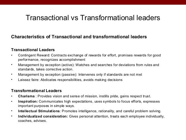 transformational transactional leadership essay transformational transactional leadership essay