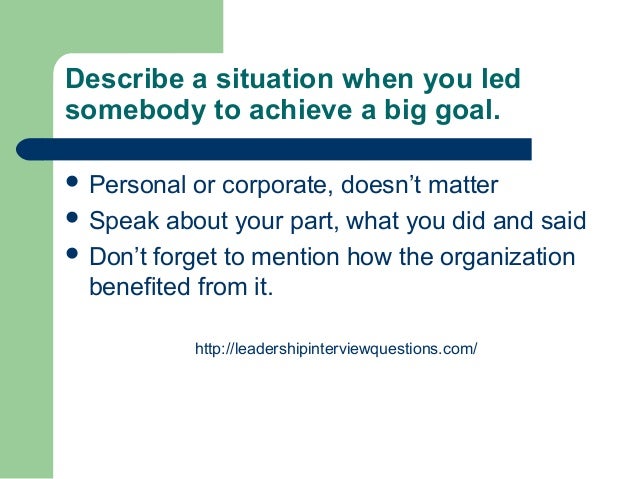 interview questions for team leader