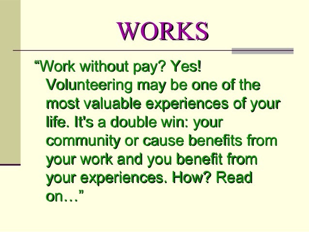 Volunteer placements, rights and expenses - GOV UK