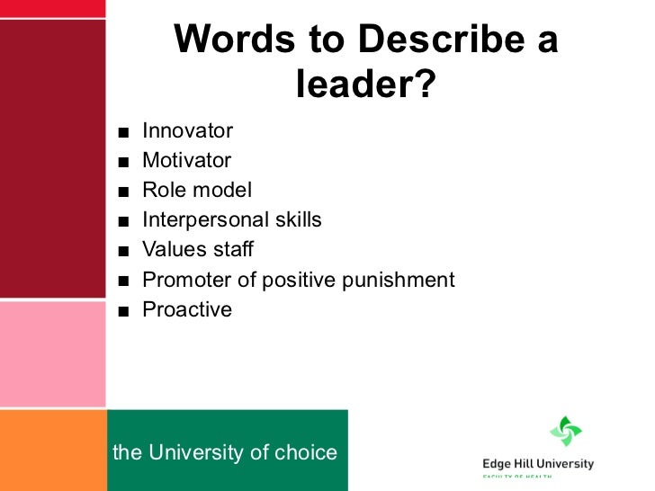 describe a leader under fontanacountryinn com describe a leader