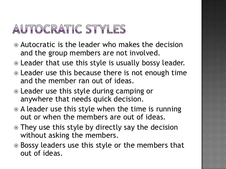 types of leadership styles essay Assessing leadership style: a trait analysis two major types of statements are readily available for these leadership styles. types of leadership styles essay Assessing leadership style: a trait analysis two major types of statements are readily available for these leadership styles.