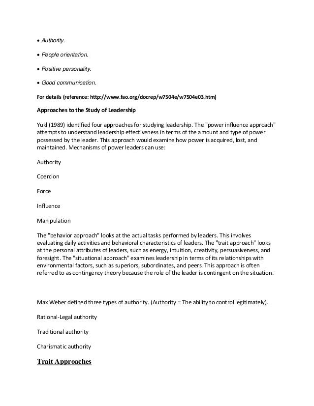 leadership theories essay