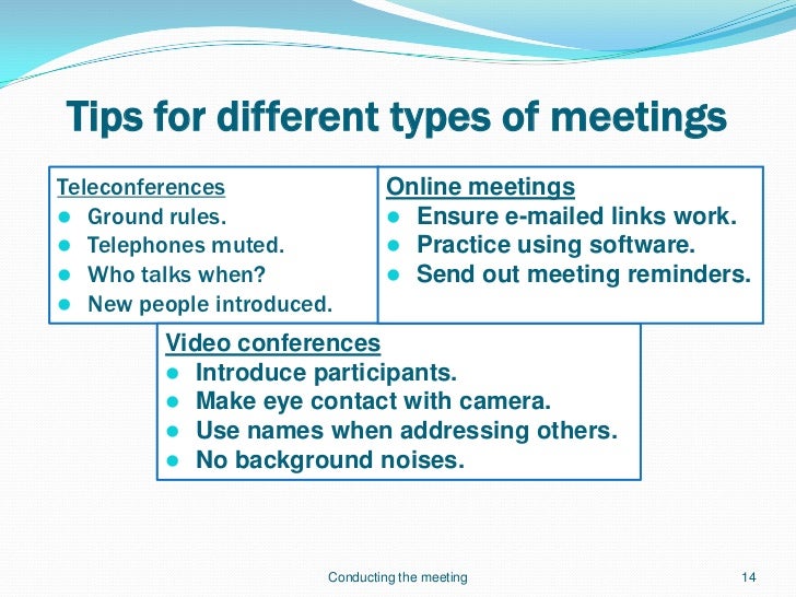 Leading effective meetings slides