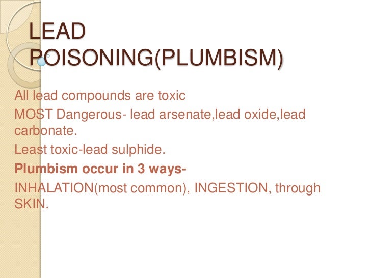 Lead poisoning