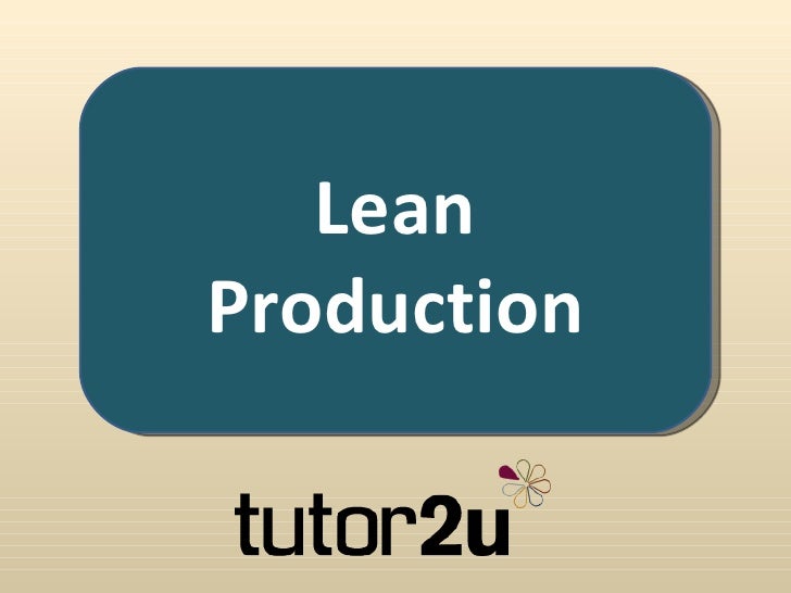 lean production lean production