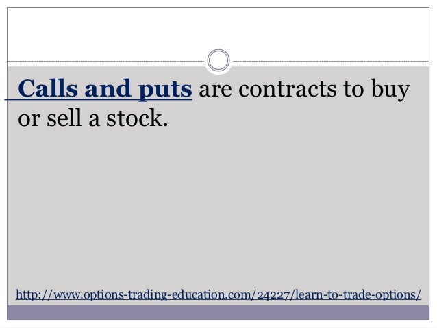 Learn how trade options