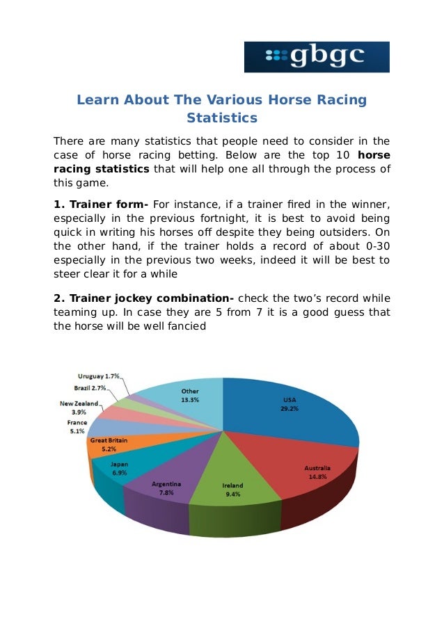 Learn about the various horse racing statistics