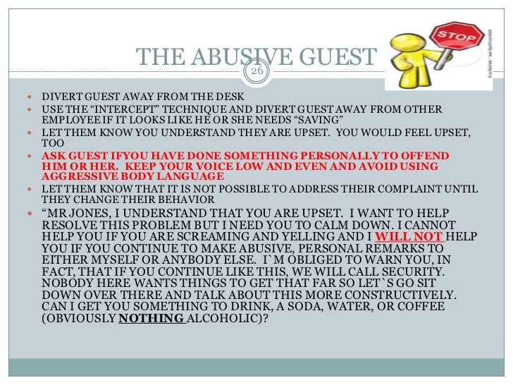 L.e.a.r.n....Conflict resolution and guest services