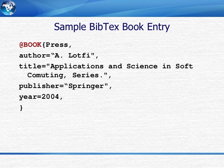 Msc thesis bibtex