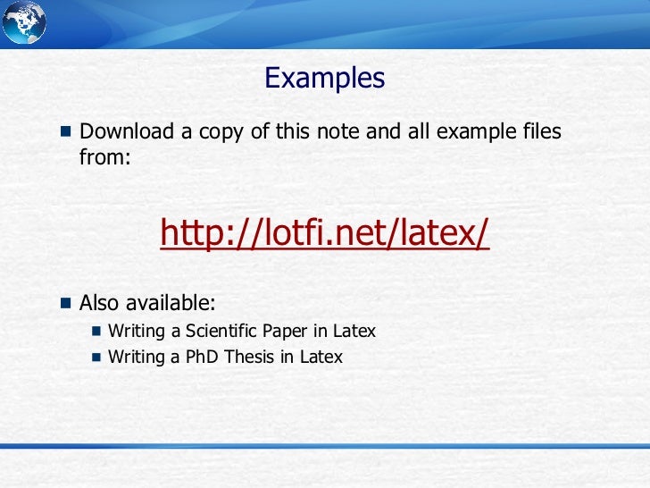 Eth Phd Thesis Latex