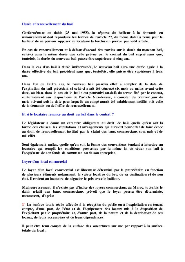 Droits fondamentaux et contrat de bail dissertation